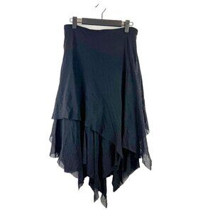 Hanky Panky Black Tiered Handkerchief Skirt S